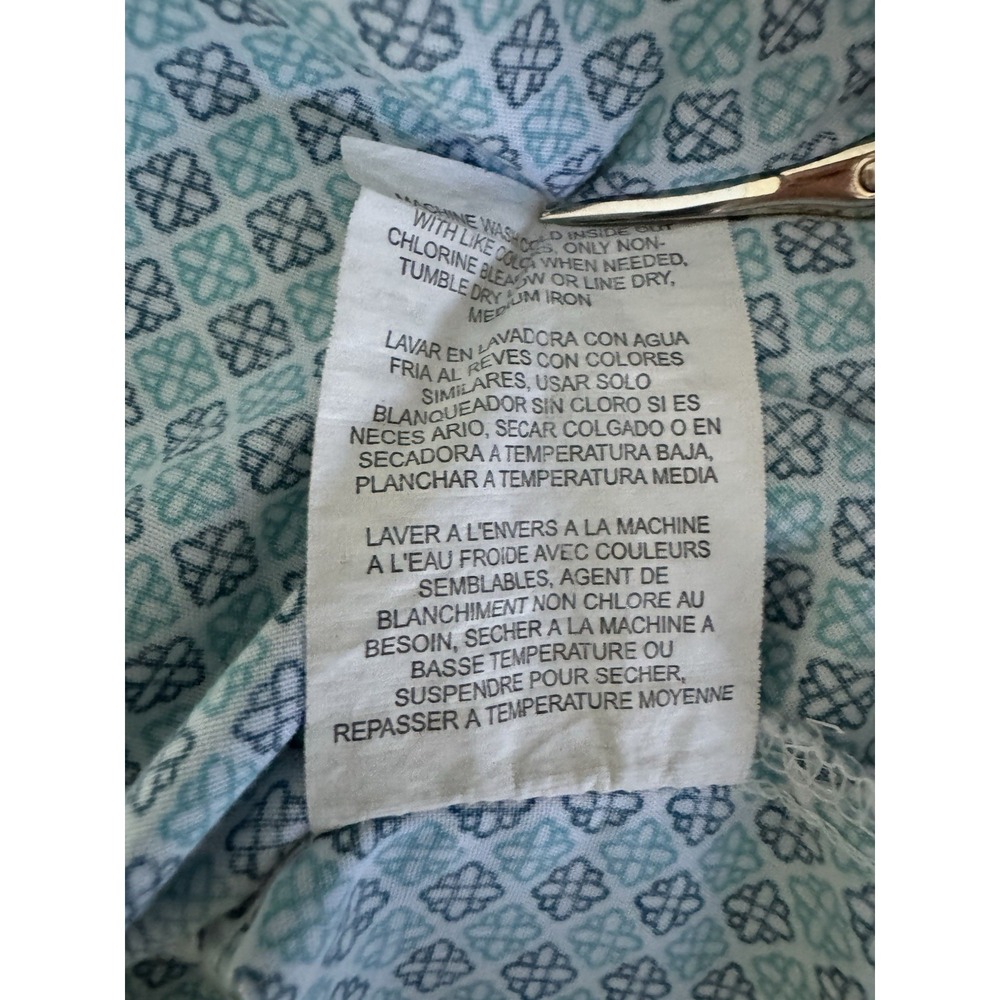 WRANGLER WRANCHER SHIRT AQUA BLUE GEOMETRIC PEARL SNAP MENS Large (B4) - Picture 8 of 8